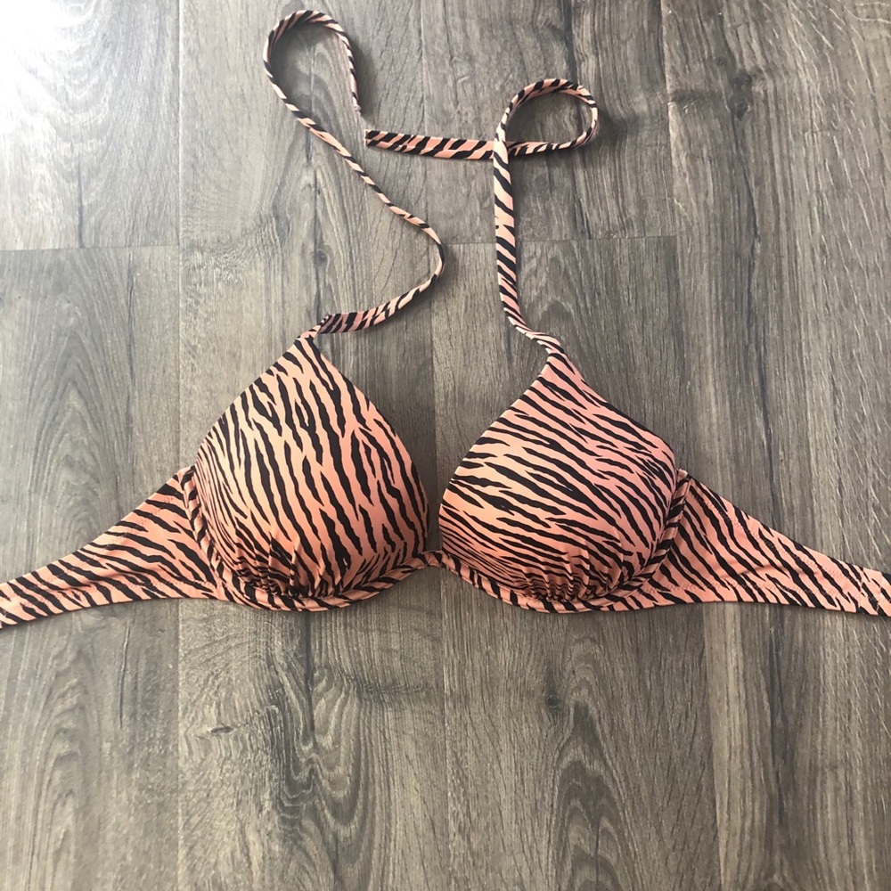 Tiger Print Bathing Suit Top